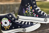  Converse Custom Flower and mountains Embroidery/ Floral and mountains Embroidered Converse 