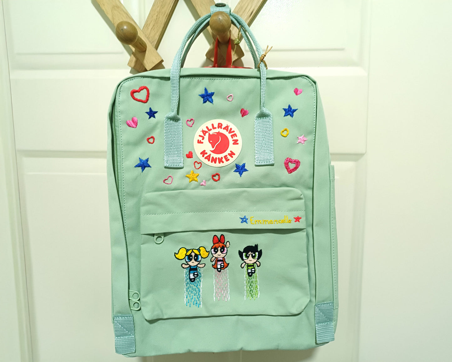 Embroidered Fjallraven Kanken – Anime & Cartoon Characters - Personalized Embroidered Backpack - Custom Bag for Women