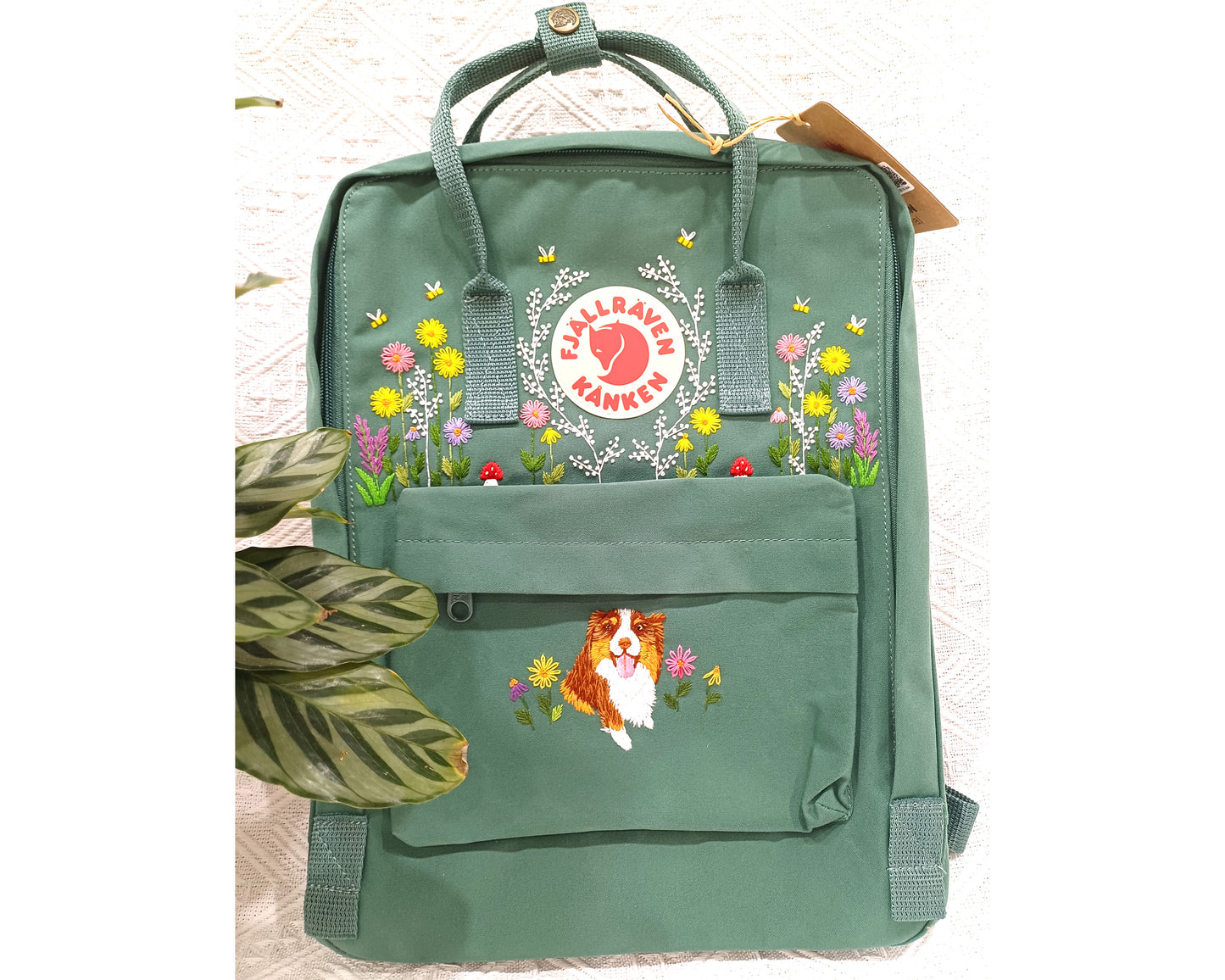 Custom Fjallraven Kanken Backpack – Dog Embroidery Design - Personalized Embroidered Backpack - Custom Bag for Women