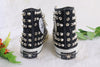  Women's Black Studded Sneakers 