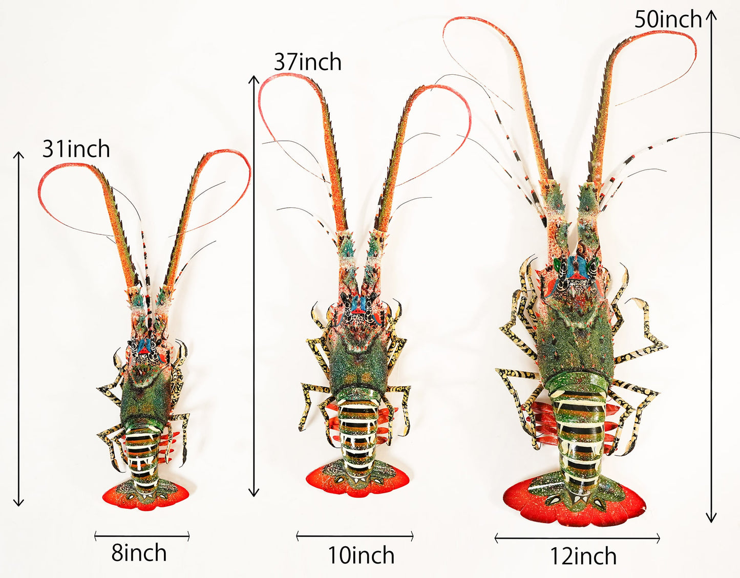 32-inch handmade bamboo lobster model for wall decoration