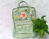  Fjallraven Kanken Backpack with 3D Garden of Flowers Embroidery - Personalized Embroidered Backpack - Custom Bag for Women 