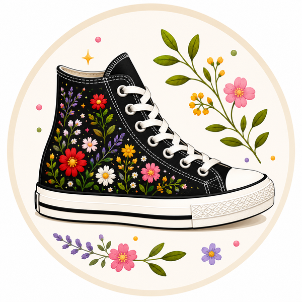 HighTop Embroided Shoes