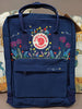  Fjallraven Kanken Backpack with Embroidered Dandelions and Bees - Personalized Embroidered Backpack - Custom Bag for Women 