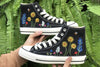  Custom converse Chuck Taylor embroidered flowers 