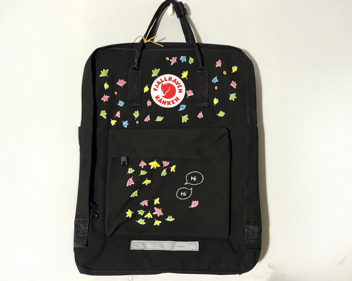 Fjallraven Kanken Backpack – Artistic Heartstopper Leaves Design - Personalized Embroidered Backpack - Custom Bag for Women