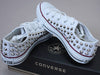  Sneakers with spikes and studs/ Studded converse shoes white low top 