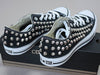  Sneakers with spikes and studs/ Studded converse shoes black low top 