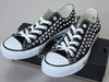  Sneakers with spikes and studs/ Studded converse shoes black low top 