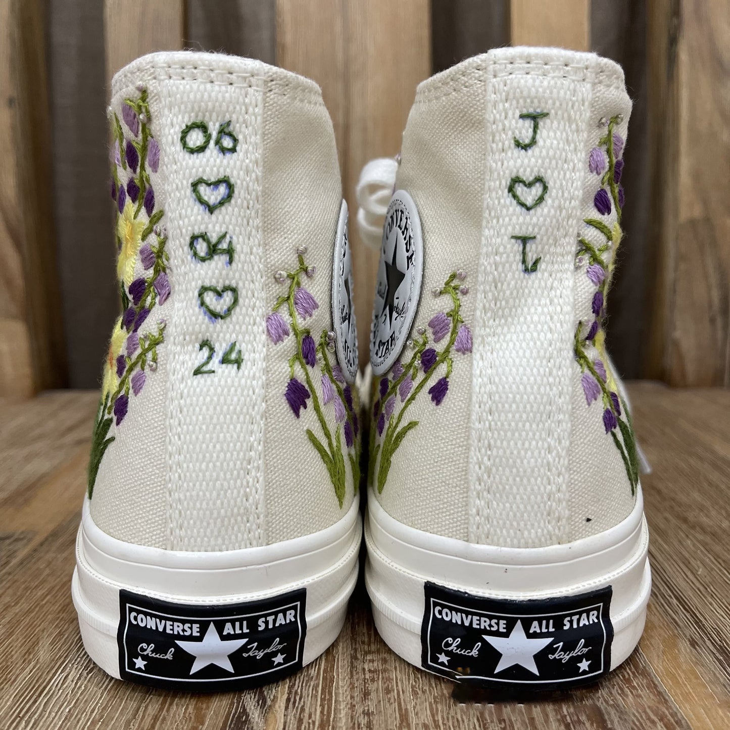 Custom Wedding Sneakers/ Wedding Flowers Embroidered Shoes/ Bridal Flowers Embroidered Sneakers Wedding Flowers Embroidered Sneakers