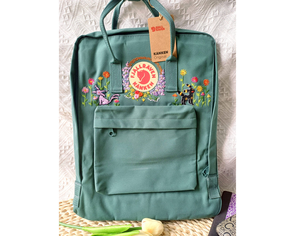  Fjallraven Kanken Backpack with Cartoon, Anime & Fictional Character Embroidery - Personalized Embroidered Backpack - Custom Bag for Women 