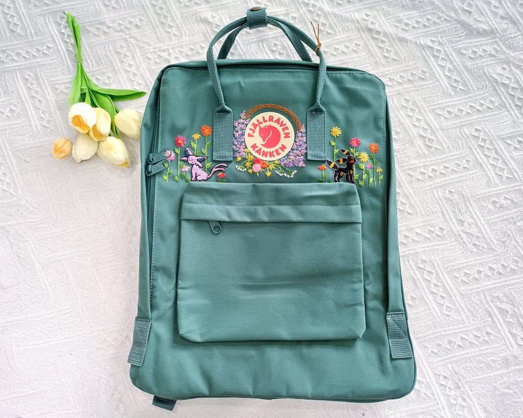  Fjallraven Kanken Backpack with Cartoon, Anime & Fictional Character Embroidery - Personalized Embroidered Backpack - Custom Bag for Women 