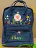  Fjallraven Kanken Backpack with Embroidered Jellyfish and Coral - Personalized Embroidered Backpack - Custom Bag for Women 