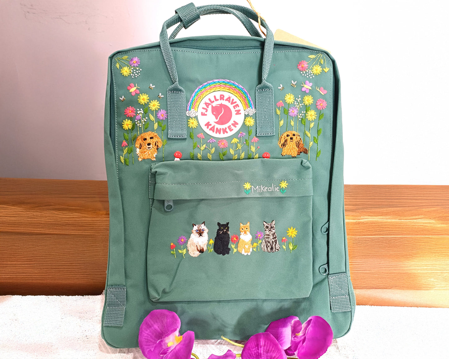 Fjallraven Kanken Backpack – Custom Dogs, Cats & Pet Design- Personalized Embroidered Backpack - Custom Bag for Women