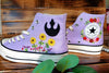  Custom Converse Chuck Taylor Embroidered Star Wars/Converse Chuck Taylor 1970s Custom Floral Embroidery Star Wars 