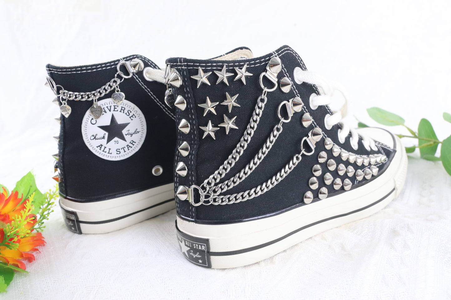 High-Top Spike Studded Shoes