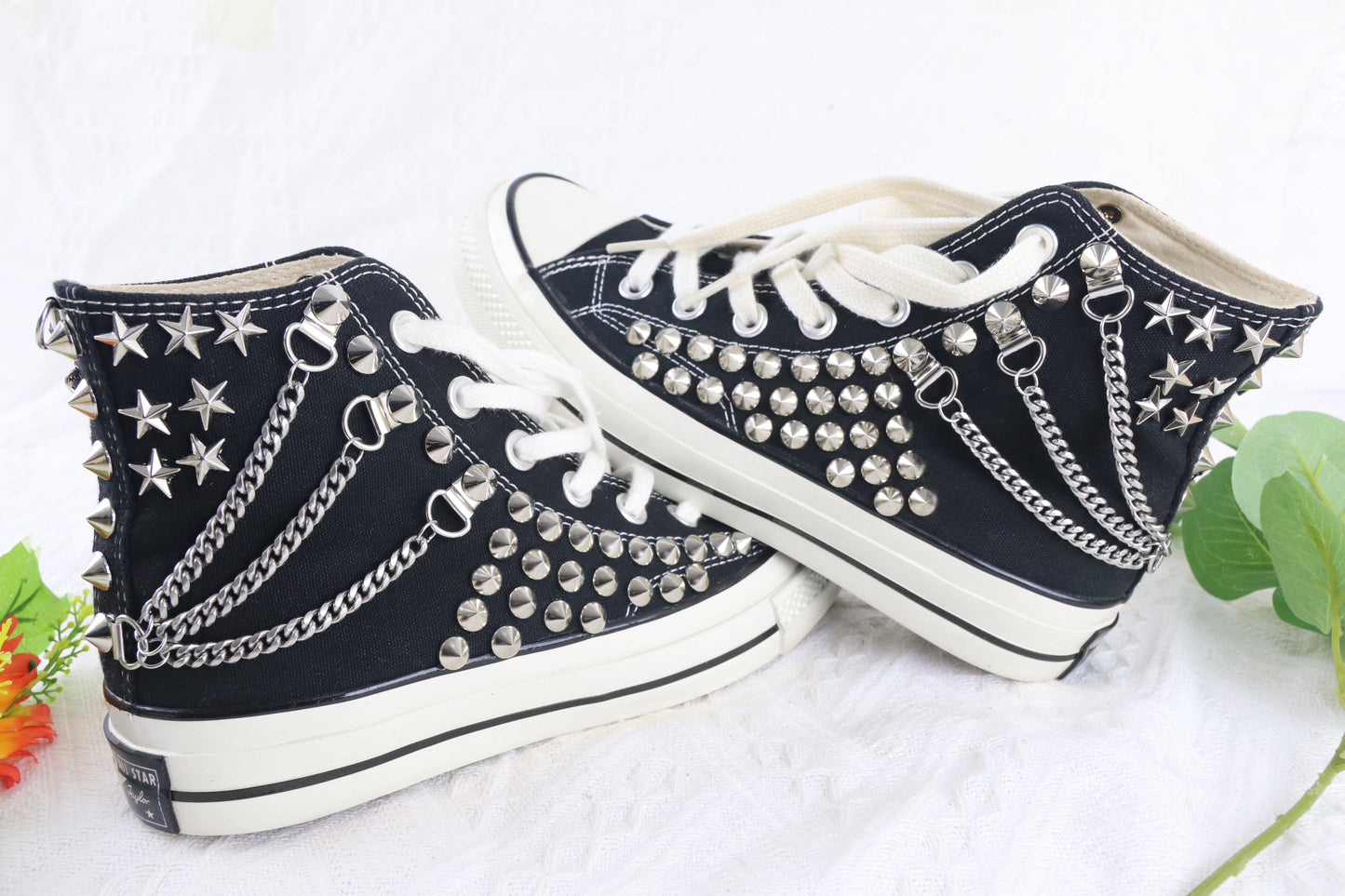High-Top Spike Studded Shoes