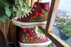  Converse Custom Flower Embroidery/ Chuck Taylor Converse Women's 